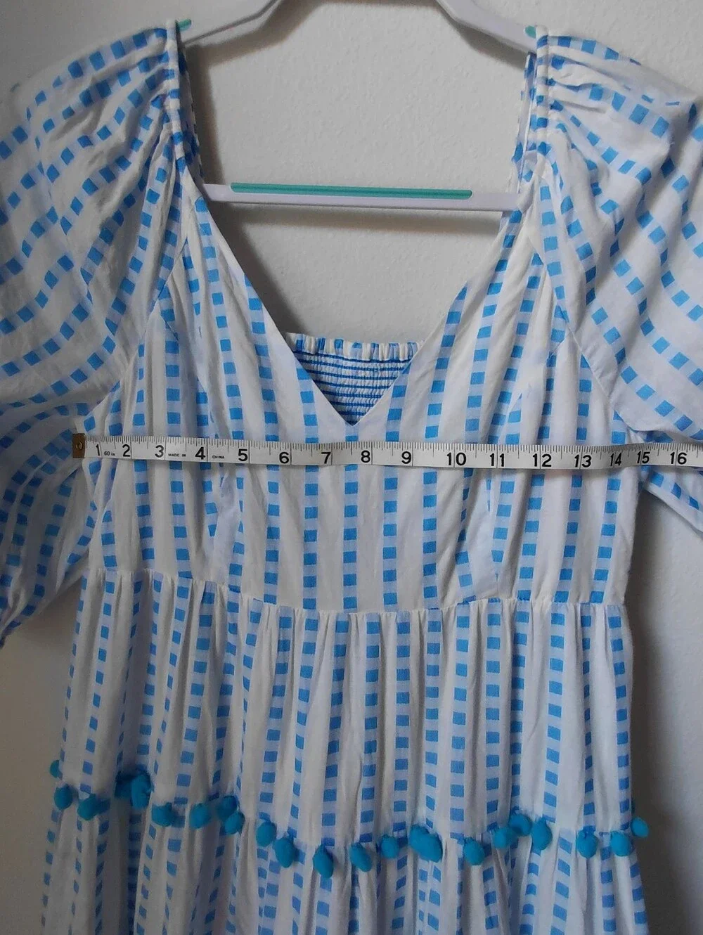 Lilly Pulitzer Sidney Midi Dress Gingham Stripe Jacquard Blue Flare - Picture 9 of 11